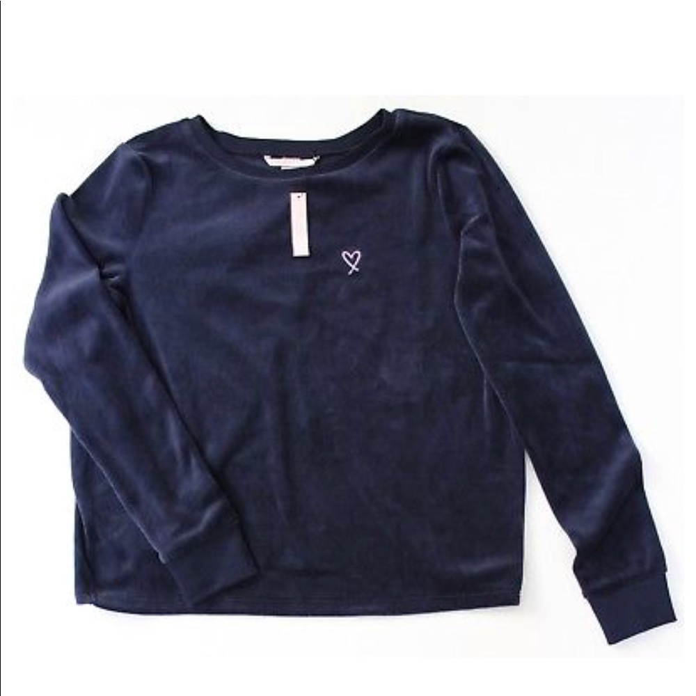 Victoria's Secret Velour Long Sleeve Crossback Top - Picture 6 of 7